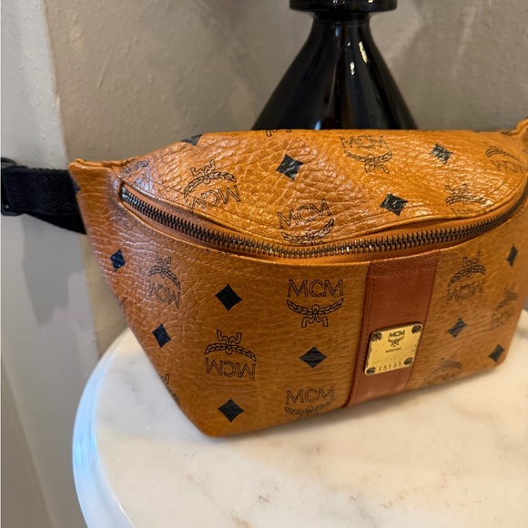MCM Handbags - MCM Cognac Leather Belt Bag